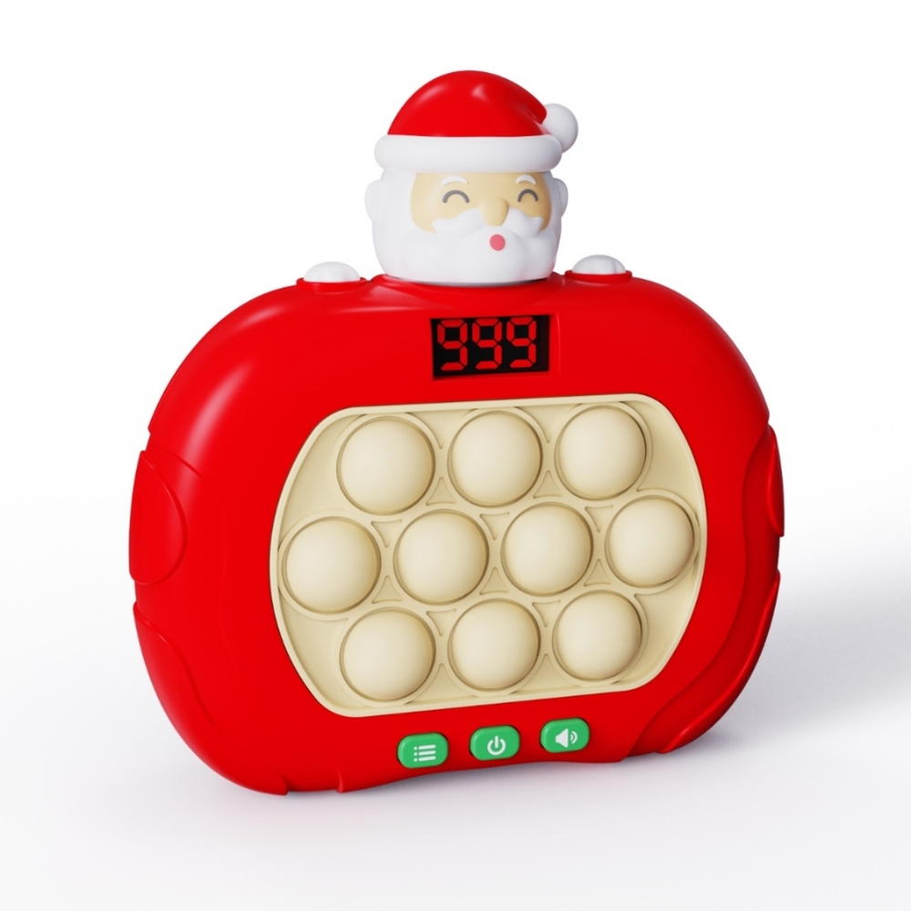 Whack-a-Pop Push it Game Newest Gen w/ LED Screen And 6 Game Modes Red Santa
